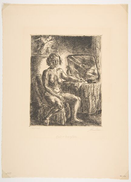 Nude at Dressing Table, John Sloan (American, Lock Haven, Pennsylvania 1871–1951 Hanover, New Hampshire), Etching