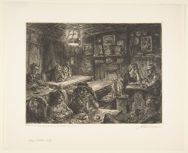 Romany Marye in Christopher Street, 1922, John Sloan (American, Lock Haven, Pennsylvania 1871–1951 Hanover, New Hampshire), Etching