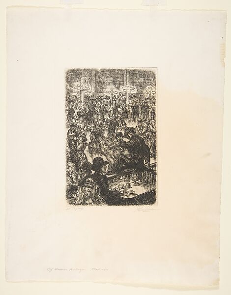 Of Human Bondage, Chapter 49, John Sloan (American, Lock Haven, Pennsylvania 1871–1951 Hanover, New Hampshire), Etching