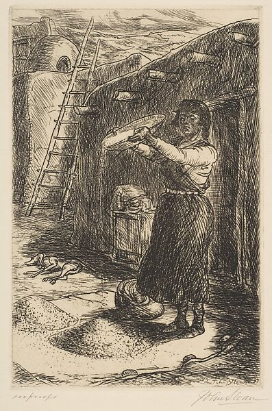 Winnowing Wheat, John Sloan (American, Lock Haven, Pennsylvania 1871–1951 Hanover, New Hampshire), Etching 