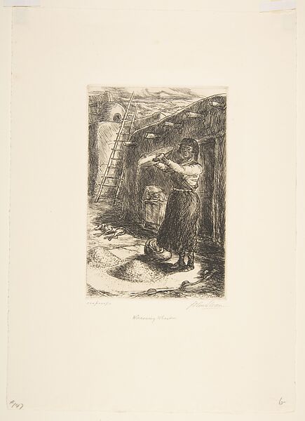 Winnowing Wheat, John Sloan (American, Lock Haven, Pennsylvania 1871–1951 Hanover, New Hampshire), Etching
