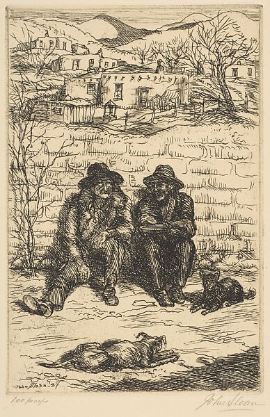 Hombres in the Sun, John Sloan (American, Lock Haven, Pennsylvania 1871–1951 Hanover, New Hampshire), Etching 