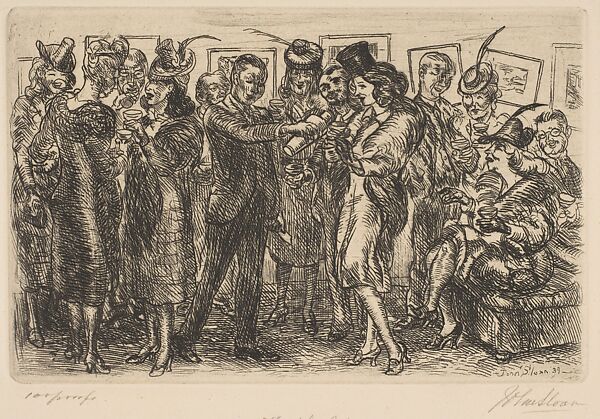 A Thirst for Art, John Sloan (American, Lock Haven, Pennsylvania 1871–1951 Hanover, New Hampshire), Etching 