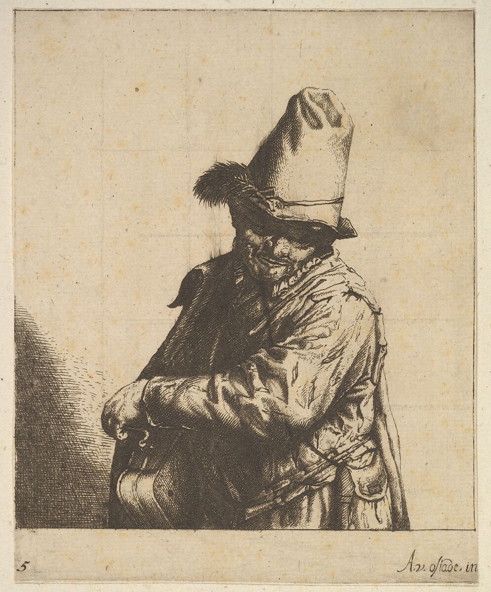 Hurdy Gurdy Man, After Adriaen van Ostade (Dutch, Haarlem 1610–1685 Haarlem), Etching 