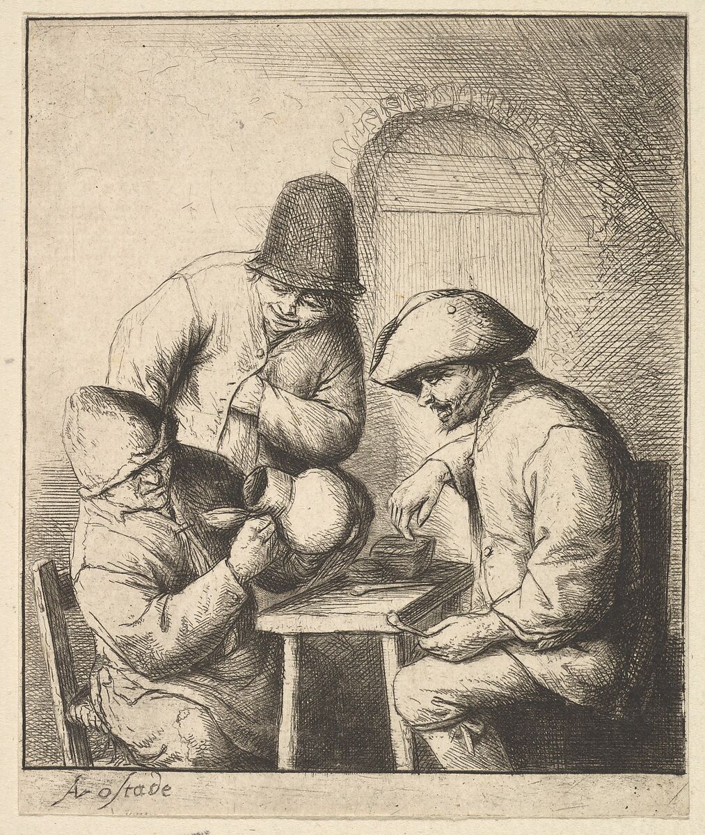 Empty Jug, Adriaen van Ostade (Dutch, Haarlem 1610–1685 Haarlem), Etching 