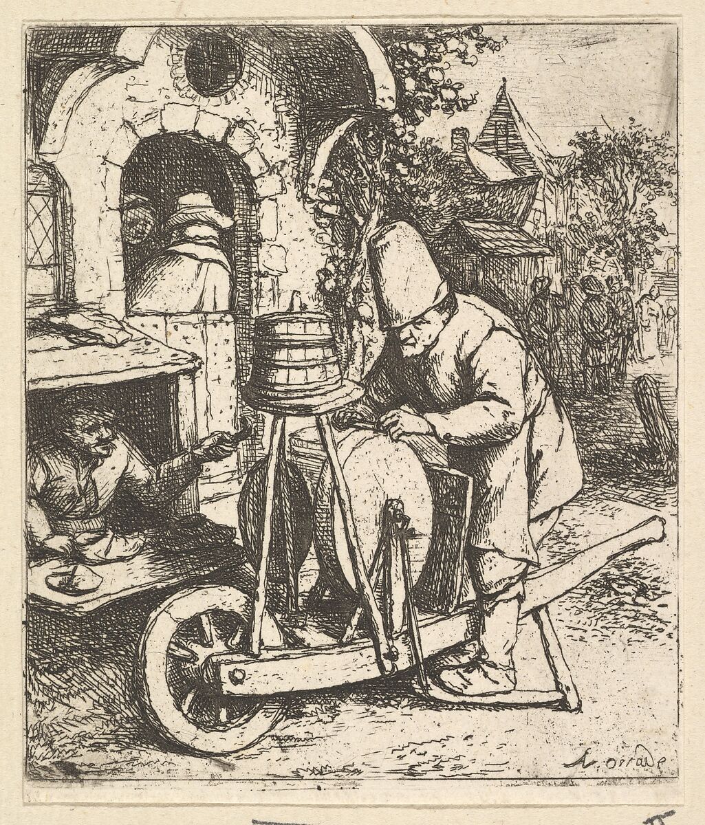 The Knifegrinder, Adriaen van Ostade (Dutch, Haarlem 1610–1685 Haarlem), Etching 