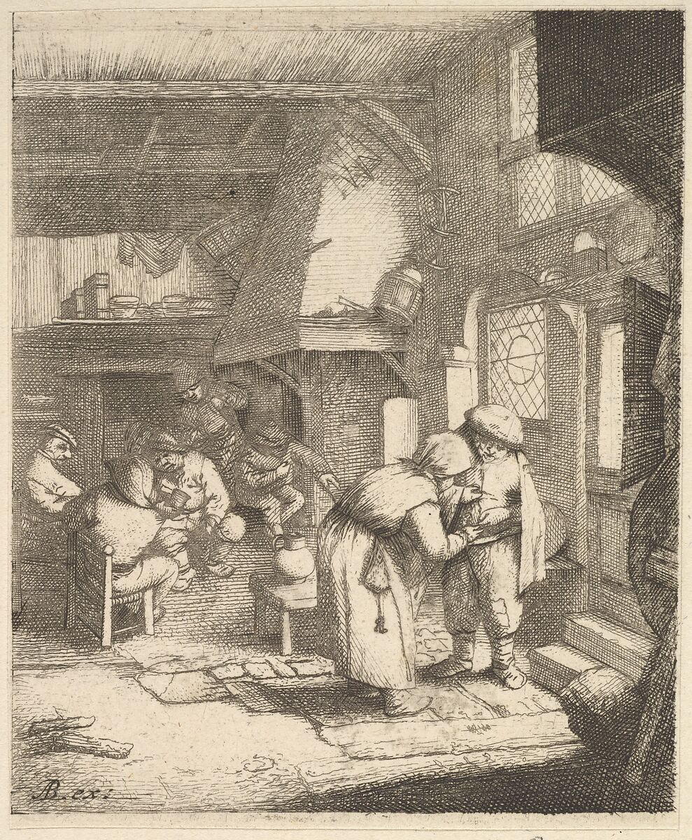 Peasant Paying his Bill, After Adriaen van Ostade (Dutch, Haarlem 1610–1685 Haarlem), Etching 