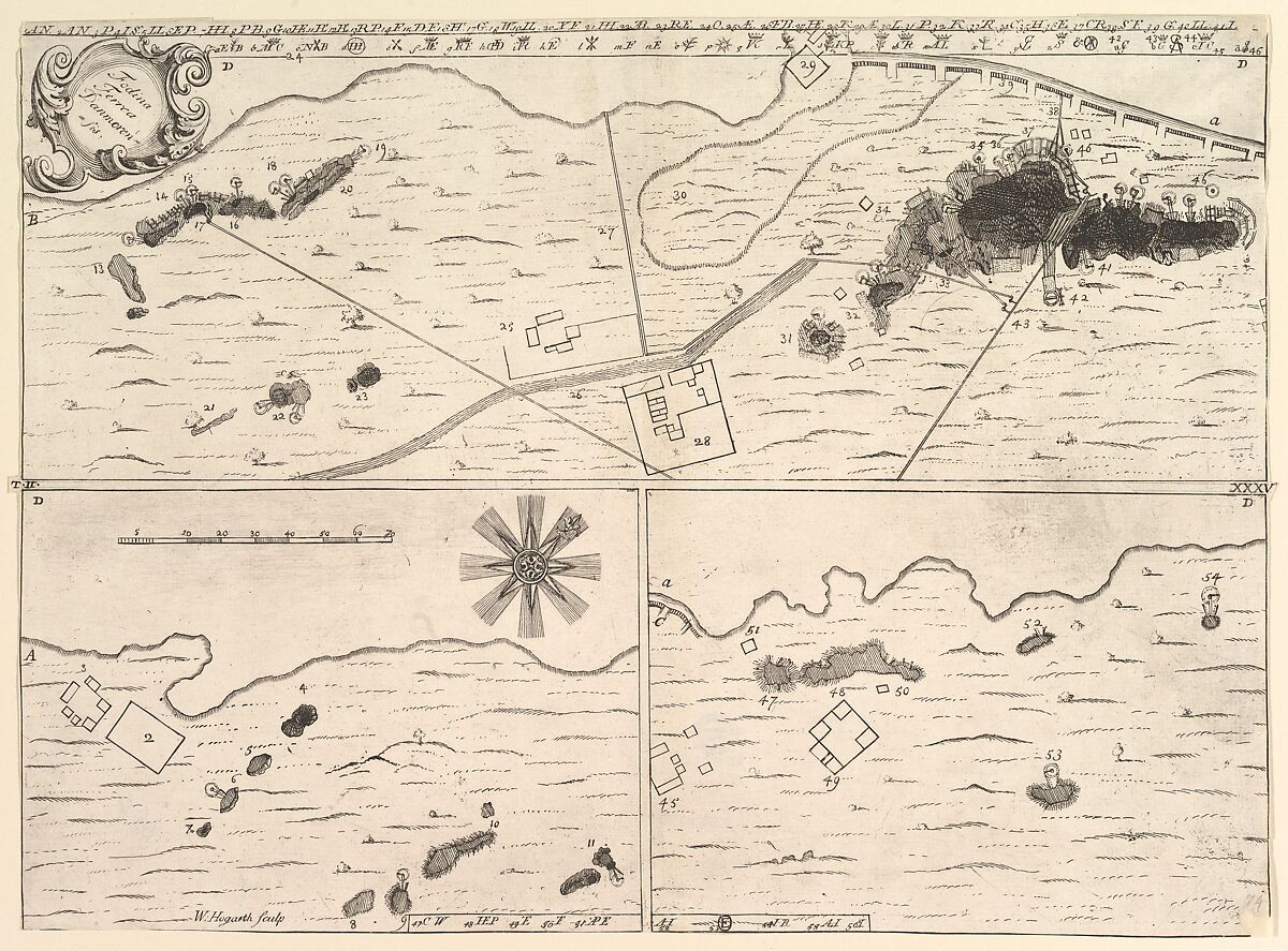 Fodina ferrea Danmorensis – A Danish Iron Mine (Aubry de La Mottraye's "Travels throughout Europe, Asia and into Part of Africa...,"  London, 1724, vol. II, pl. 35), William Hogarth (British, London 1697–1764 London), Etching and engraving; first state of two 