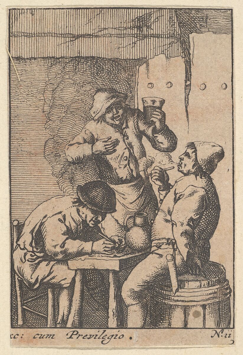 After Adriaen van Ostade | Singer Standing Between Two Smokers | The ...