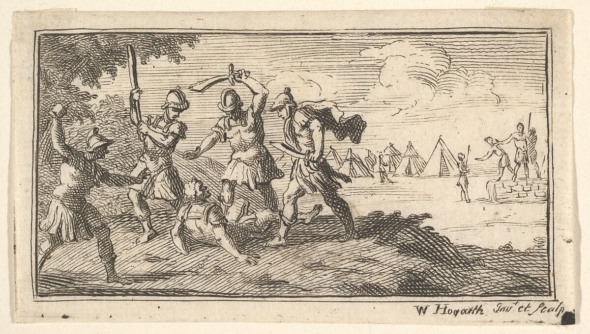 Beheading (John Beaver, Roman Military Punishments, 1725), William Hogarth (British, London 1697–1764 London), Etching 