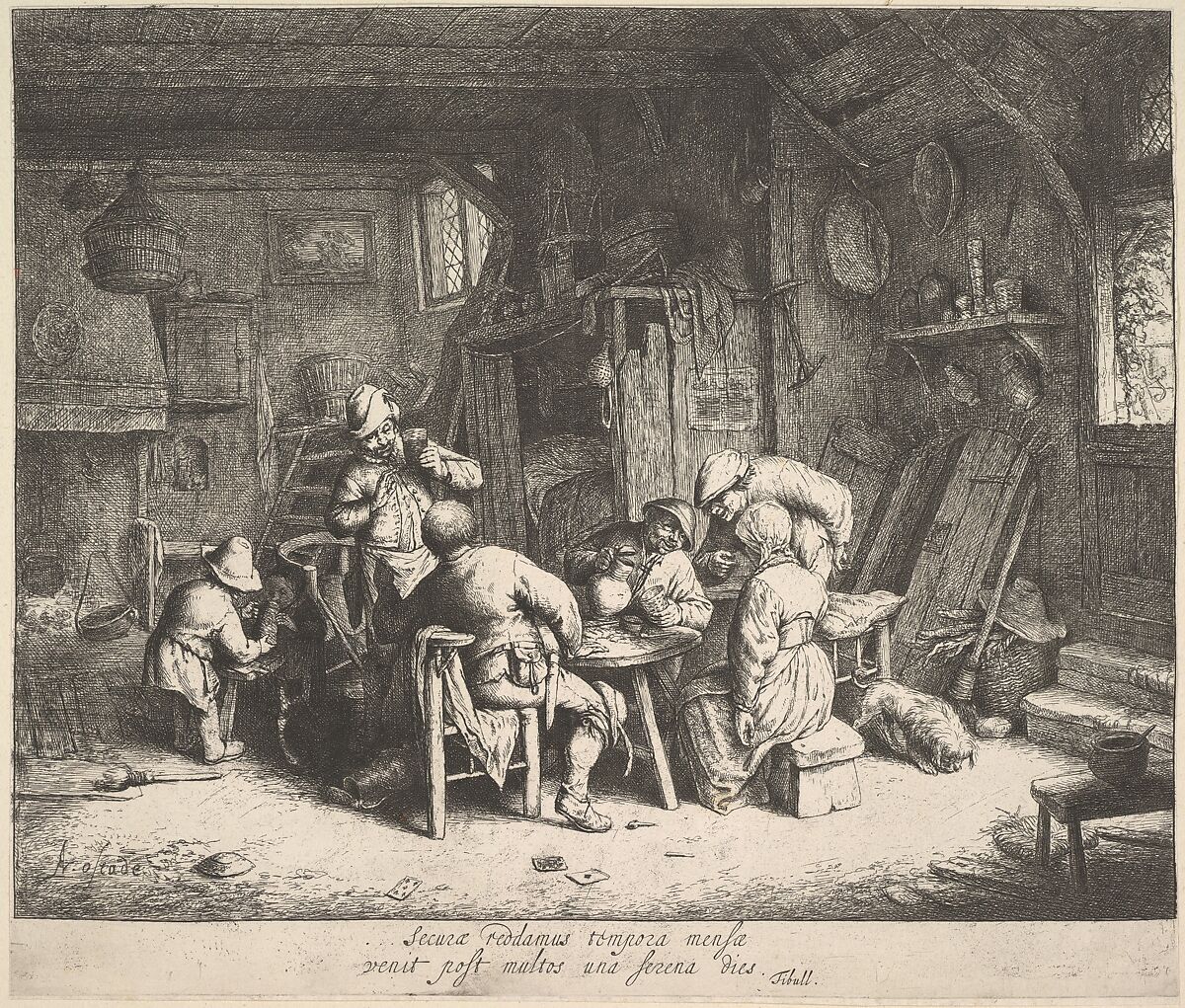 The Taste, Adriaen van Ostade (Dutch, Haarlem 1610–1685 Haarlem), Etching 