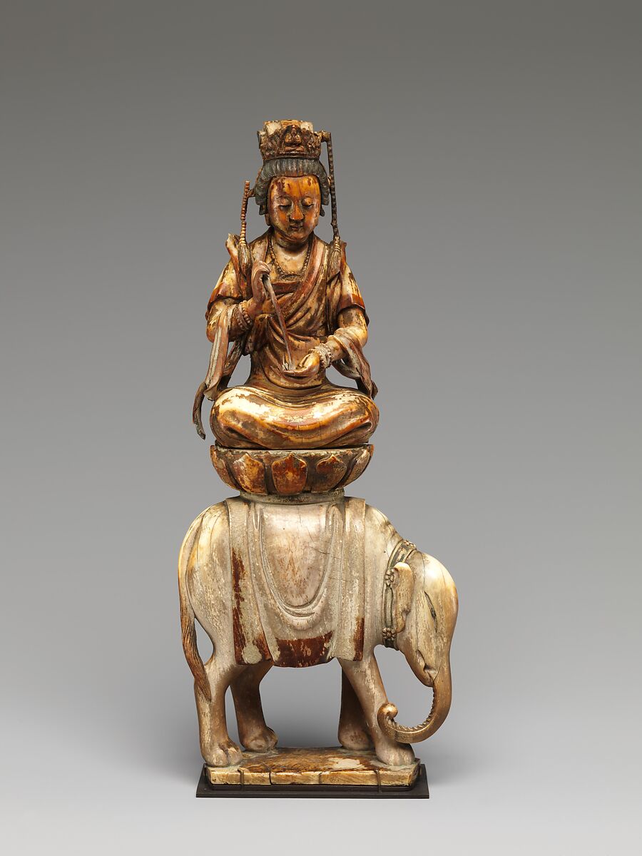 Bodhisattva Samantabhadra (Puxian), Mammoth ivory, China 