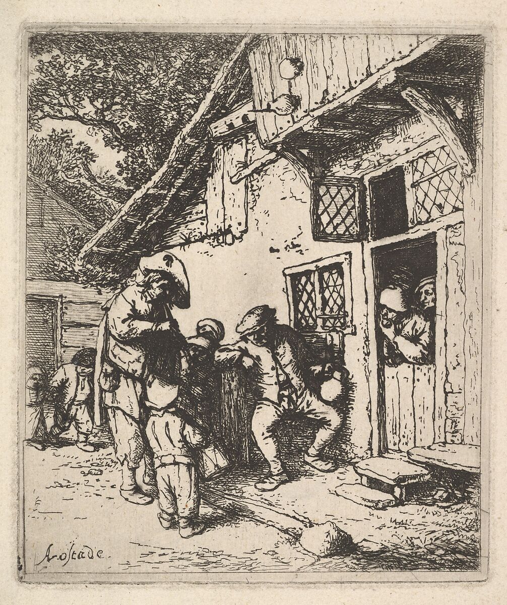 Traveling Musicians, Adriaen van Ostade (Dutch, Haarlem 1610–1685 Haarlem), Etching 