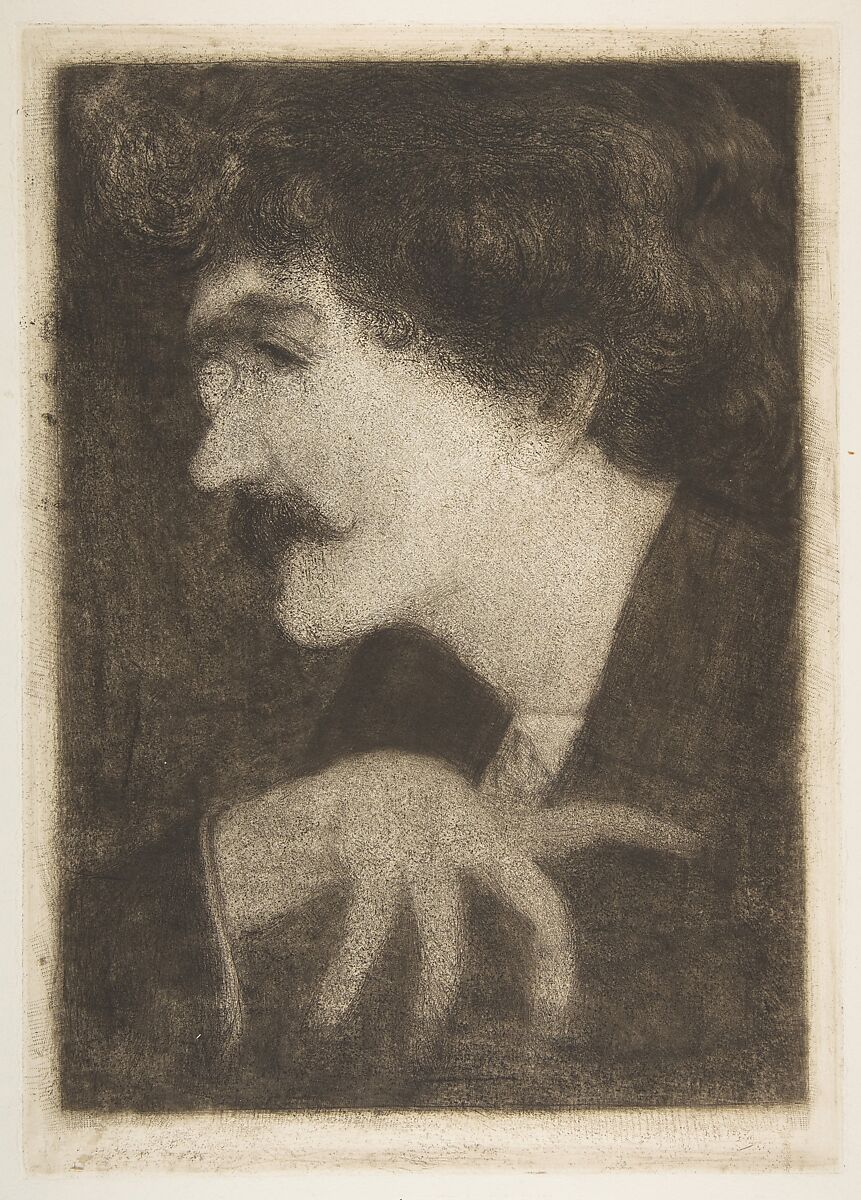 Suggestion by Whistler for his Portrait, Anonymous, British, 19th century, Etching and roulette 