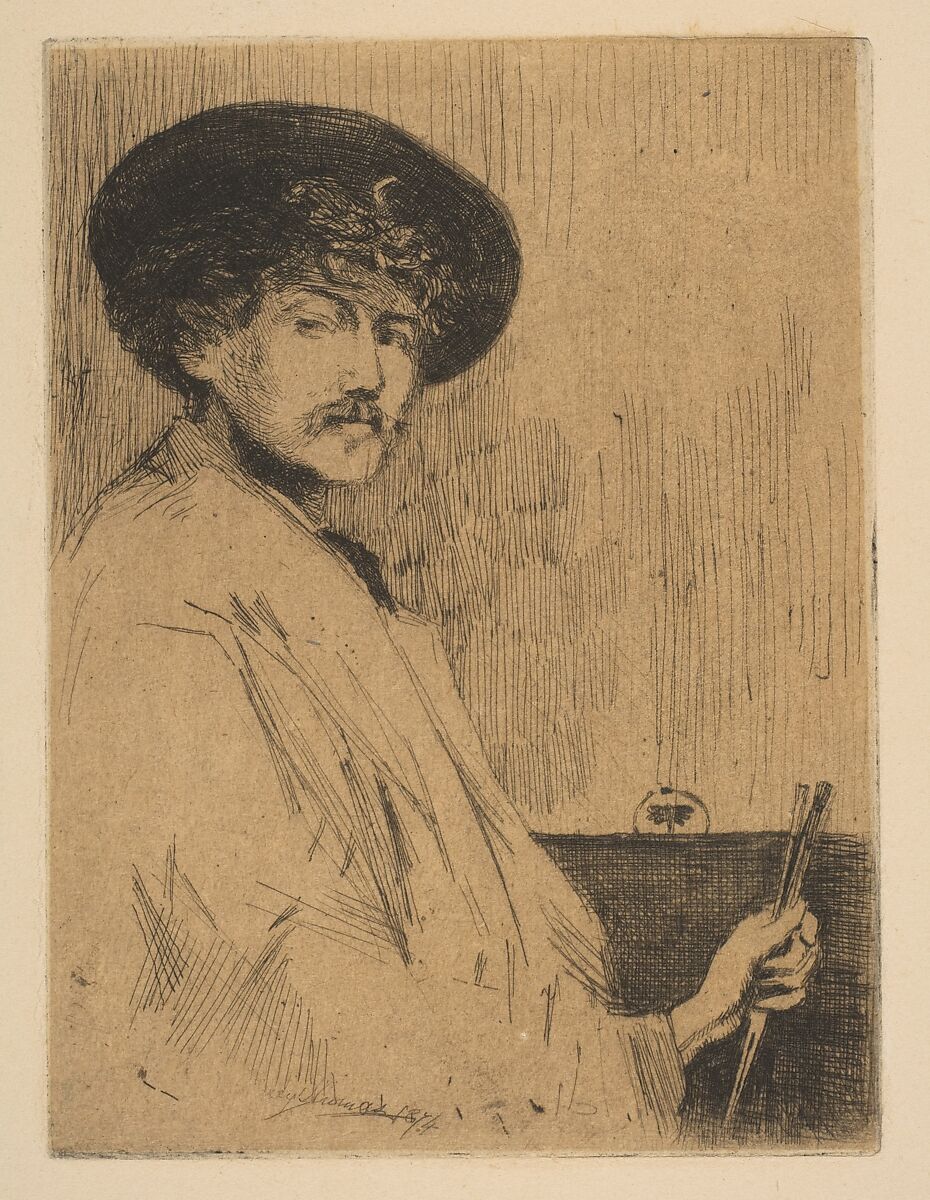 James McNeill Whistler, Percy Thomas (British, London 1846–1922 London), Etching, printed in black ink with lithographic (?) tone 