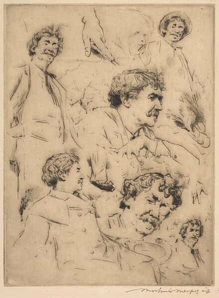 Six Faces of Whistler, Mortimer Menpes (Australian, Port Adelaide 1855–1938 Pangbourne, England), Drypoint 
