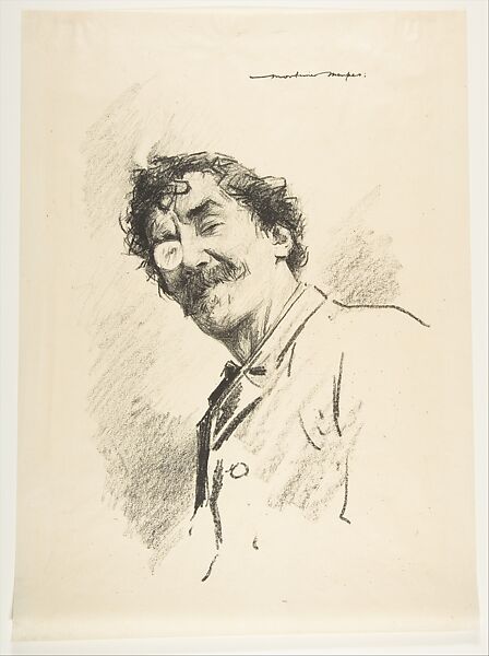 Monocle Right Eye, Portrait of J. M. Whistler, Mortimer Menpes (Australian, Port Adelaide 1855–1938 Pangbourne, England), Lithograph 
