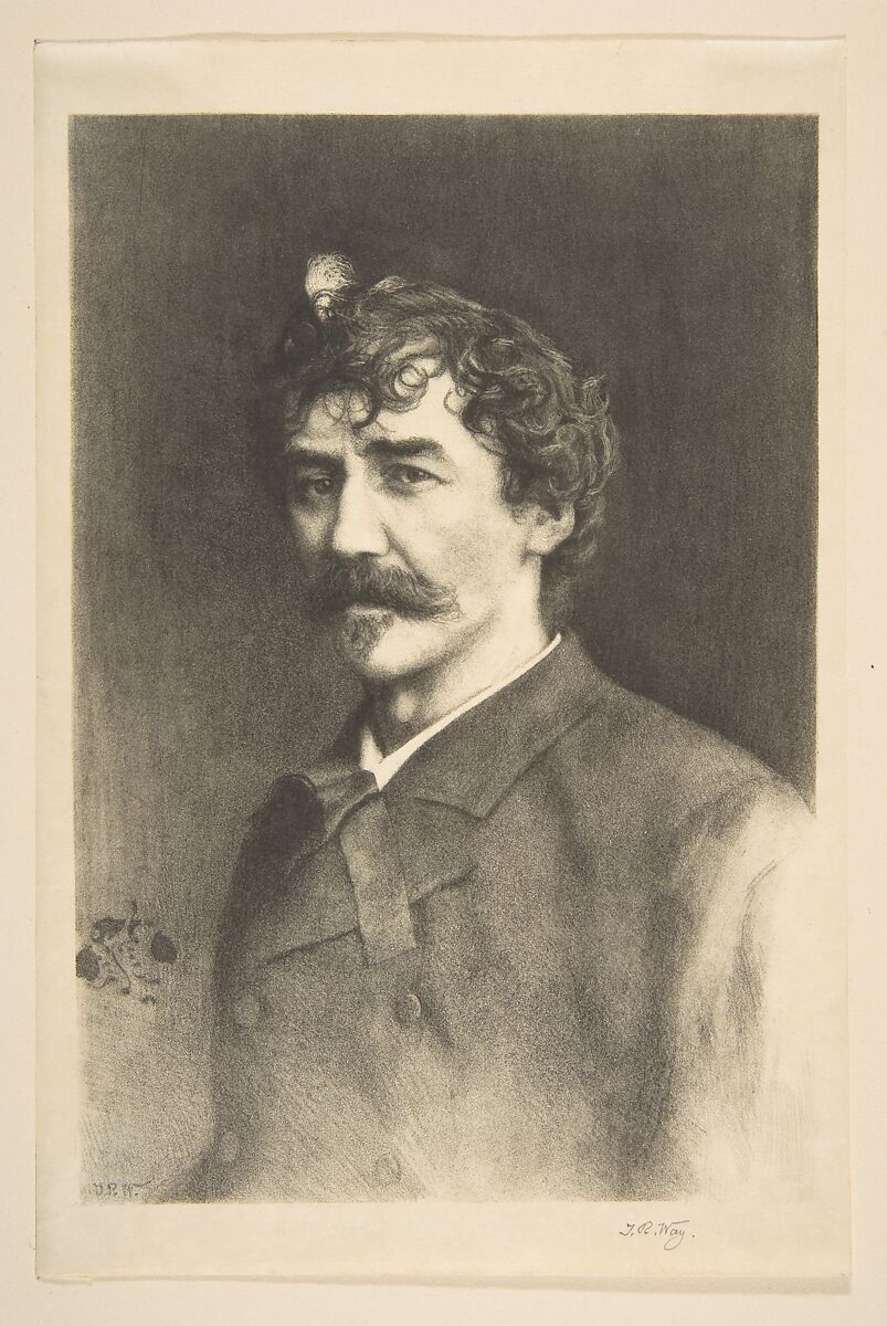 Whistler with the White Lock, Thomas Robert Way (British, London 1861–1913 London), Lithograph 
