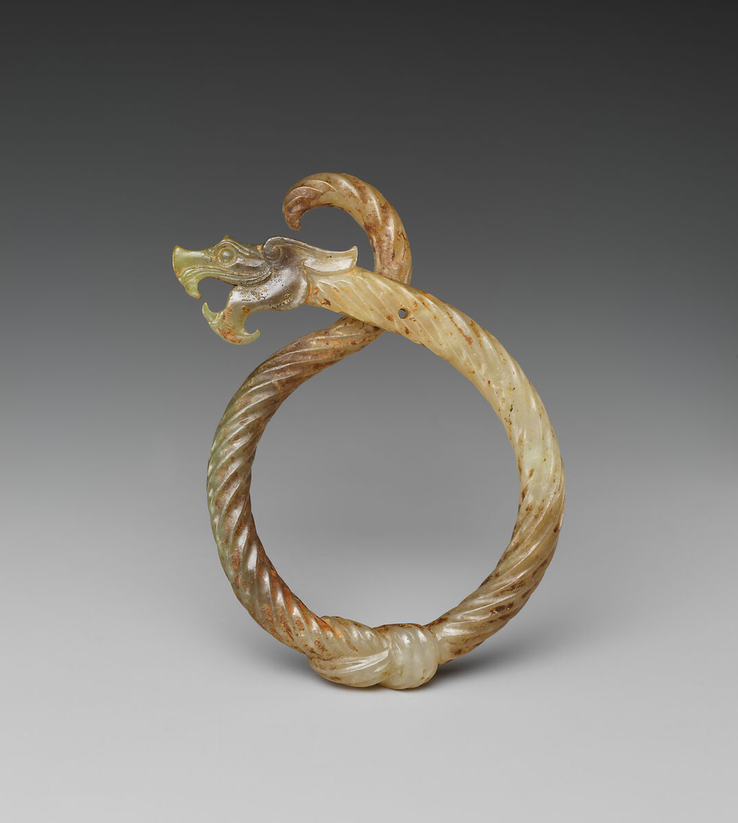 Knotted dragon pendant, Jade (nephrite), China