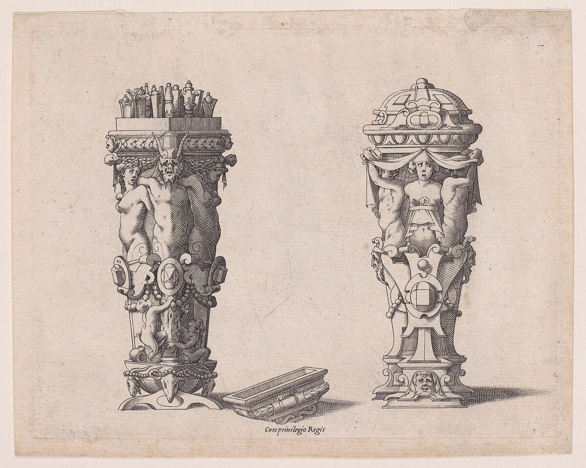 Two Containers (Deux nécessaires), René Boyvin (French, Angers ca. 1525–1598 or 1625/6 Angers), Engraving 