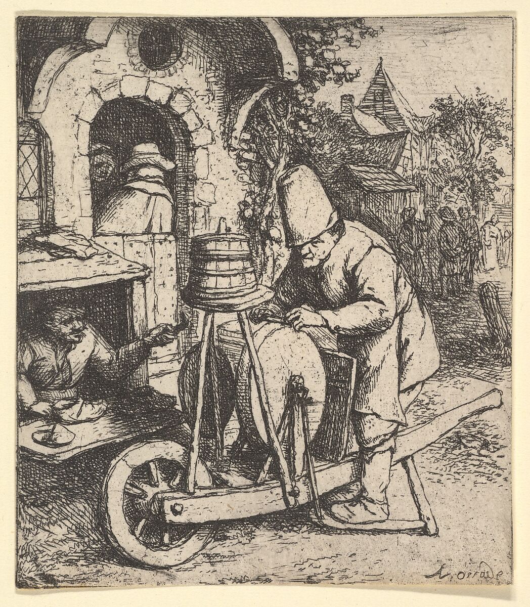 The Knifegrinder, Adriaen van Ostade (Dutch, Haarlem 1610–1685 Haarlem), Etching 