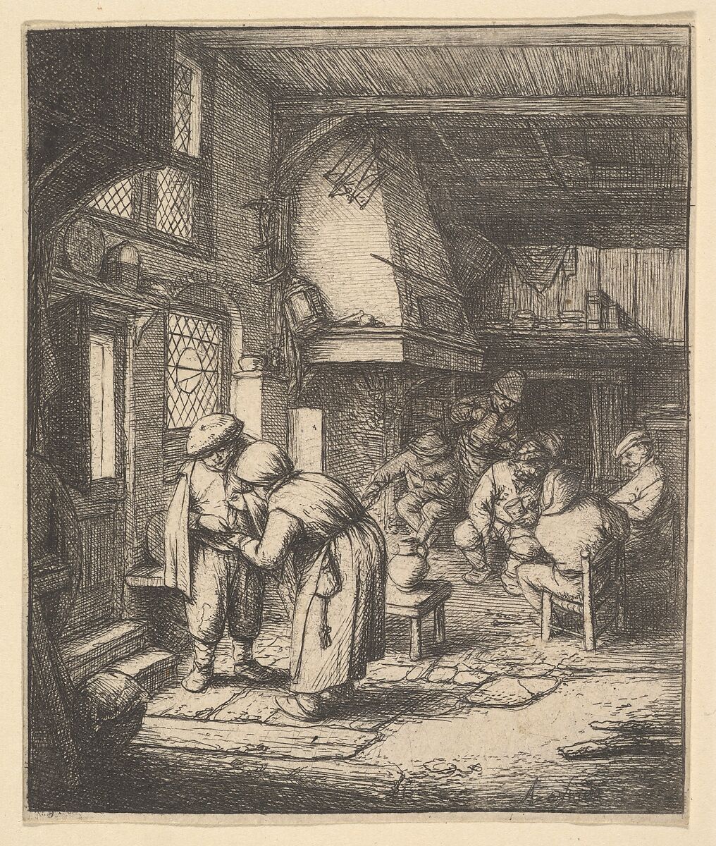 Peasant Paying his Bill, Adriaen van Ostade (Dutch, Haarlem 1610–1685 Haarlem), Etching 