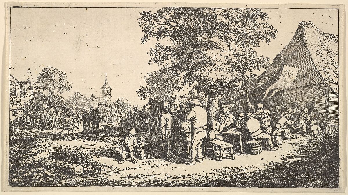 The Kermess Under the Great Tree, Adriaen van Ostade (Dutch, Haarlem 1610–1685 Haarlem), Etching 