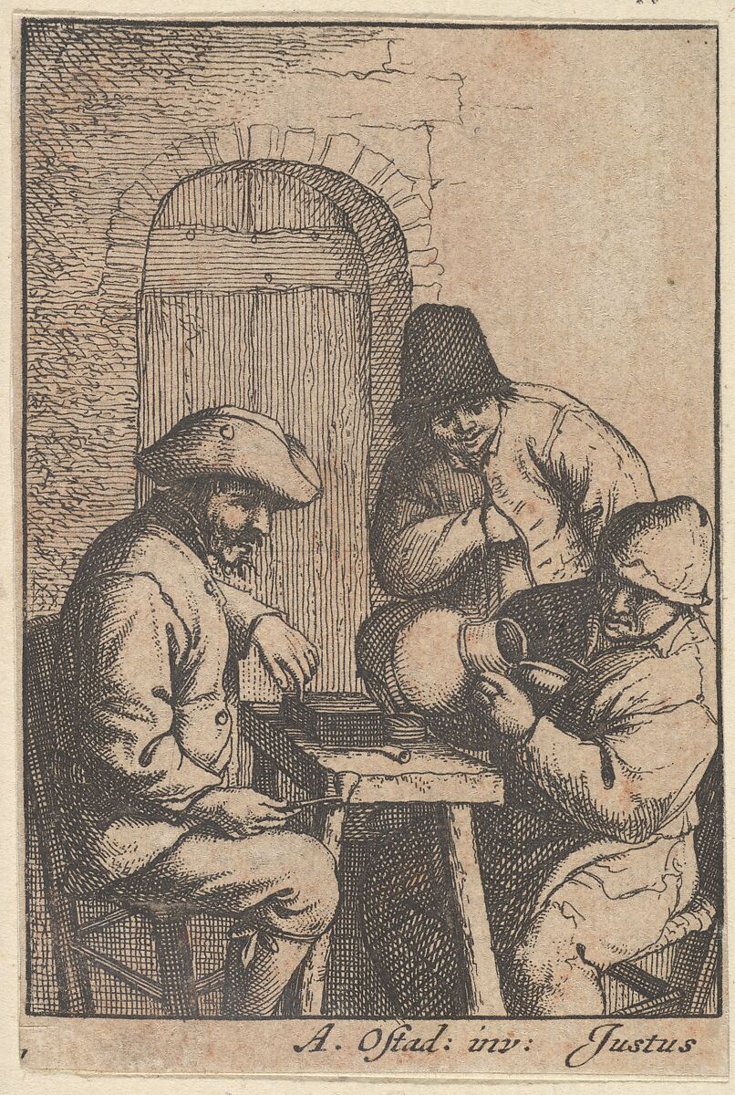 Empty Jug, After Adriaen van Ostade (Dutch, Haarlem 1610–1685 Haarlem), Etching 