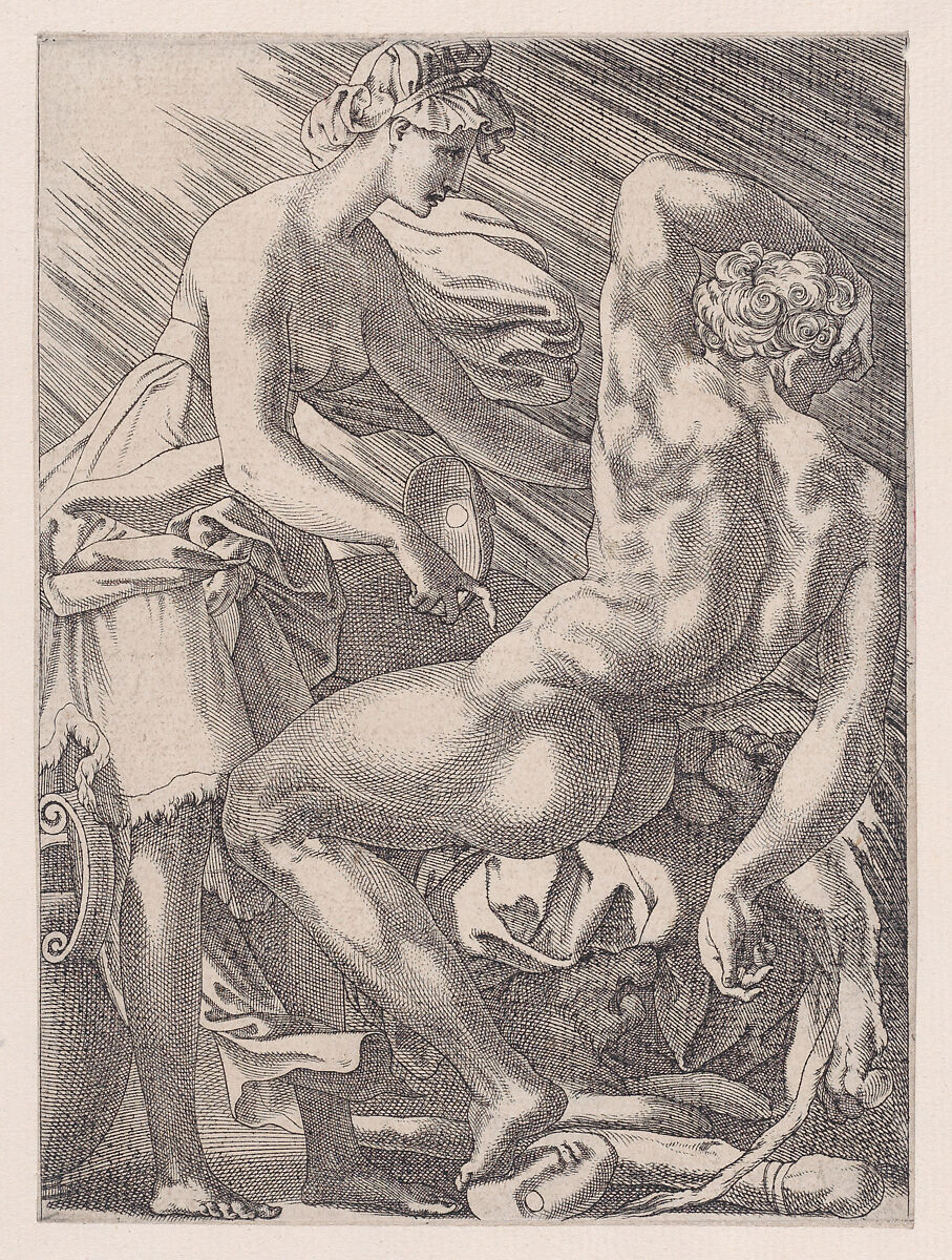 Hercules and Deianira, René Boyvin (French, Angers ca. 1525–1598 or 1625/6 Angers), Engraving 
