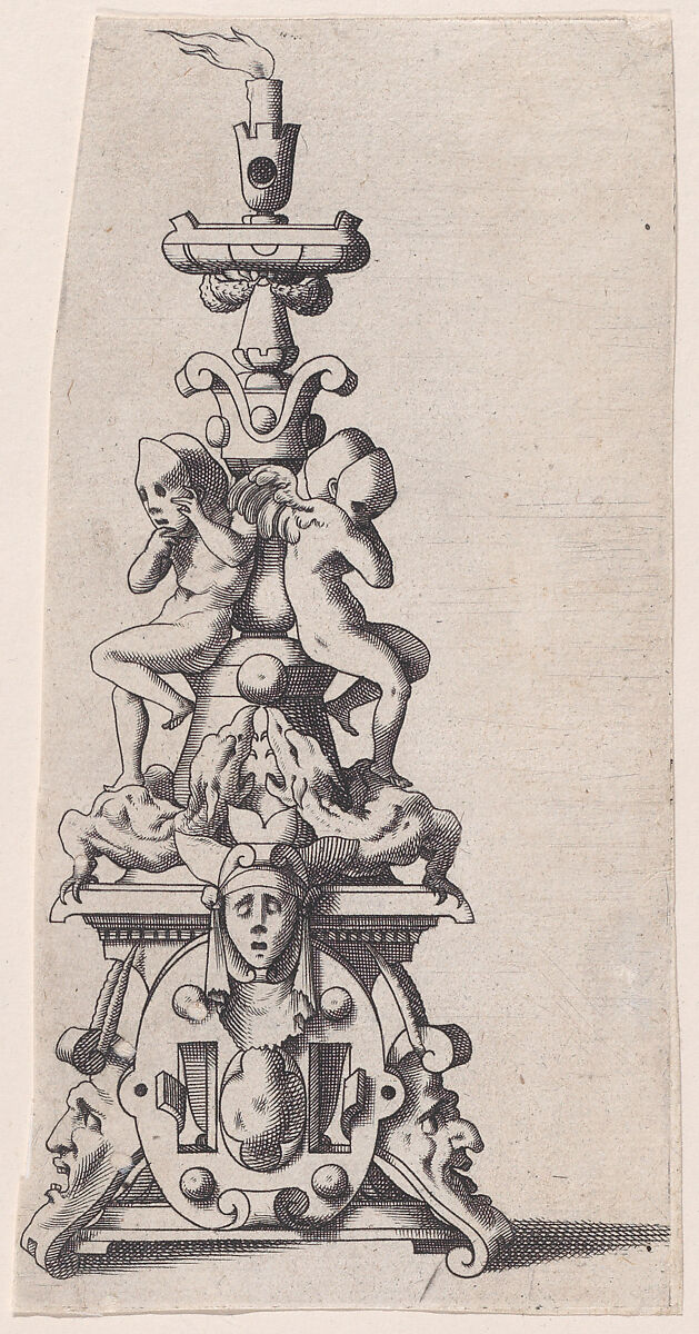 Candlestick, René Boyvin (French, Angers ca. 1525–1598 or 1625/6 Angers), Engraving 