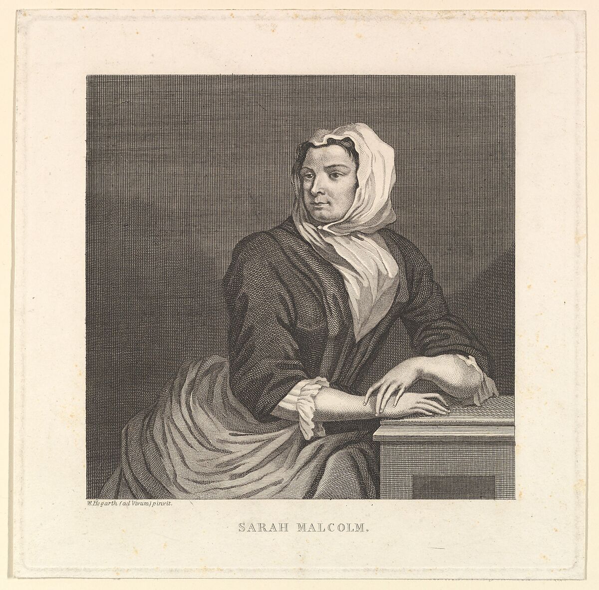 Sarah Malcolm, After William Hogarth (British, London 1697–1764 London), Engraving and stipple 