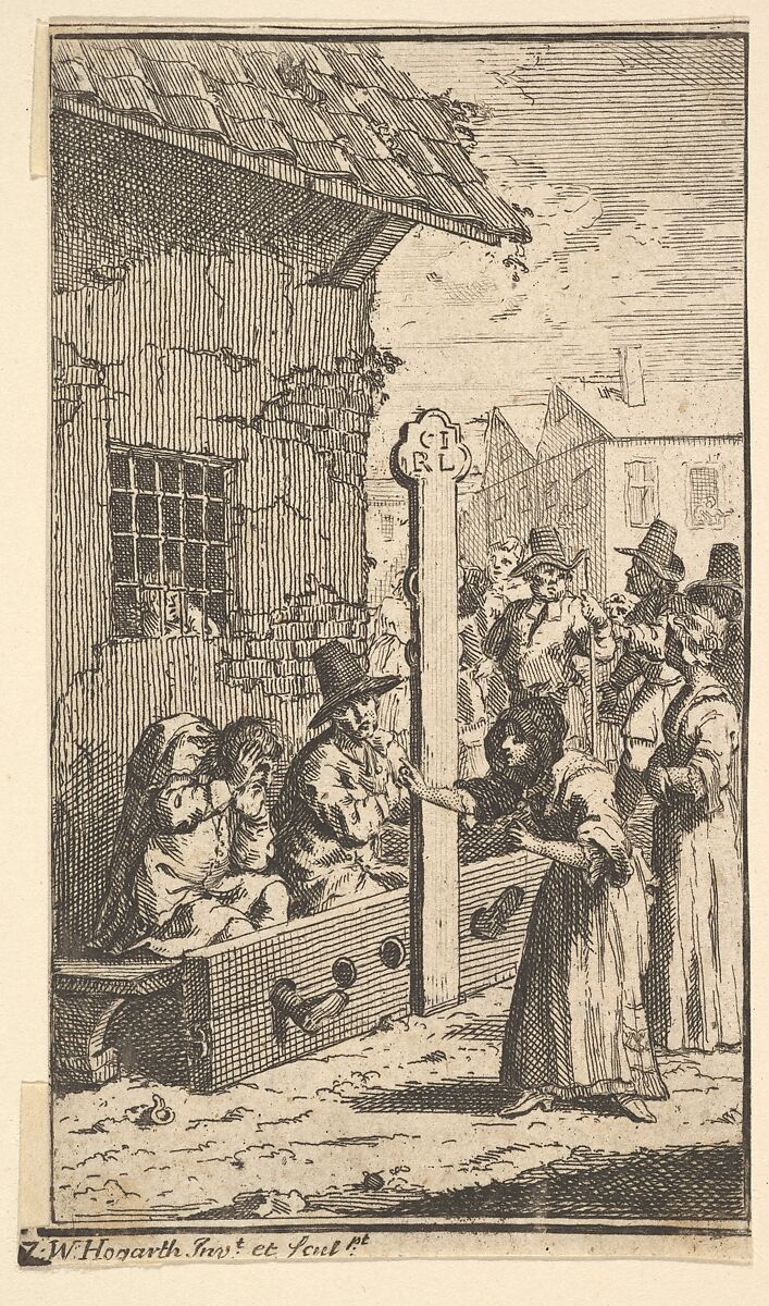 Hudibras in Tribulation (Seventeen Small Illustrations for Samuel Butler's Hudibras, no. 7), William Hogarth (British, London 1697–1764 London), Etching and engraving 