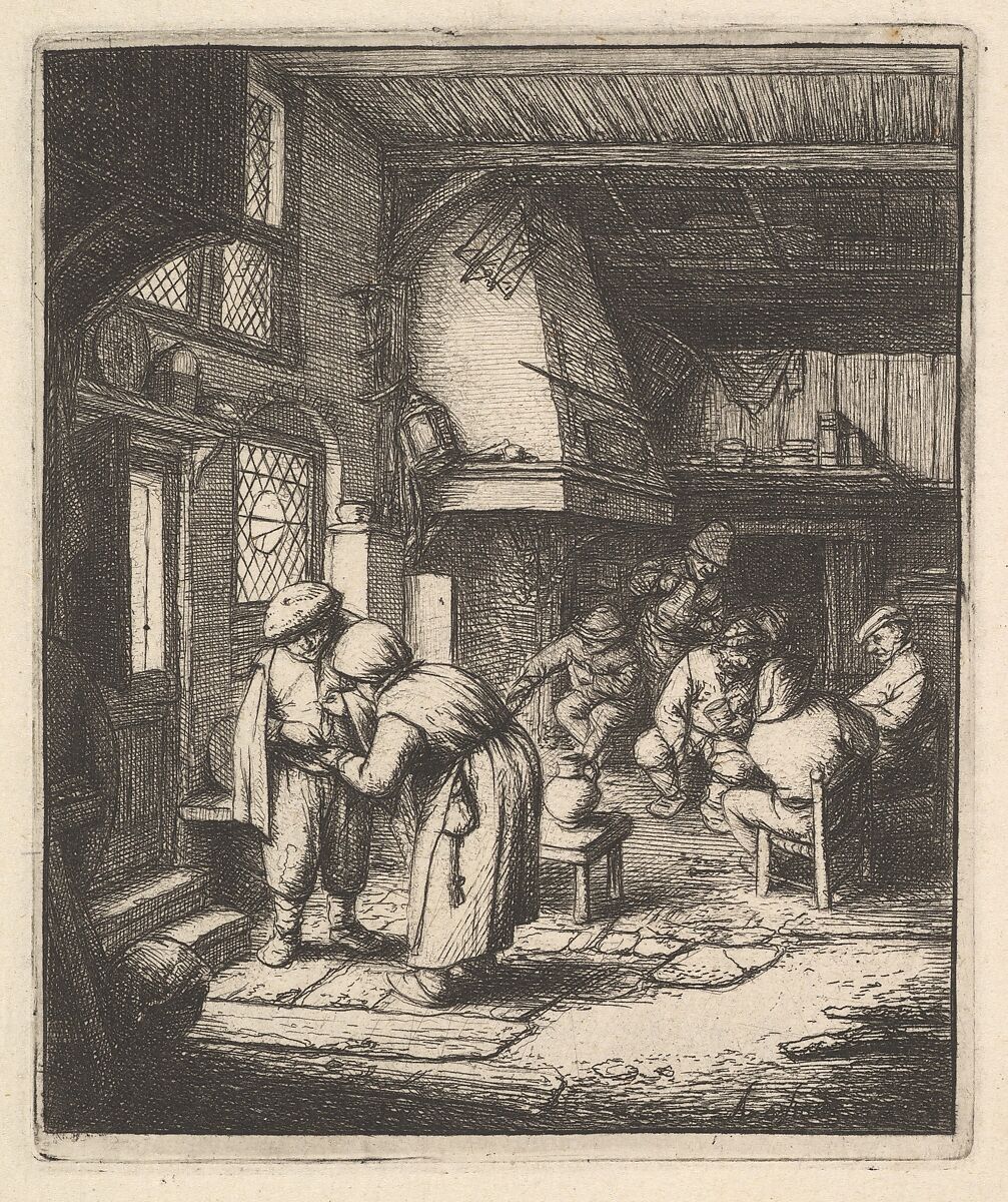 Peasant Paying his Bill, Adriaen van Ostade (Dutch, Haarlem 1610–1685 Haarlem), Etching 