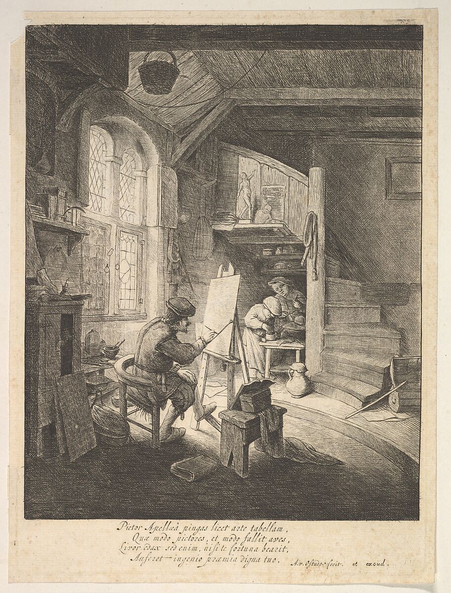 The Painter, Adriaen van Ostade (Dutch, Haarlem 1610–1685 Haarlem), Etching and engraving 
