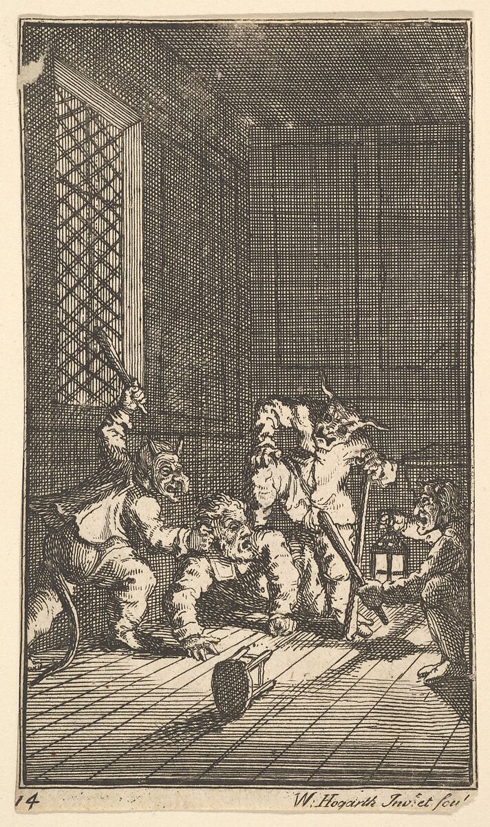 Hudibras Catechized (Seventeen Small Illustrations for Samuel Butler's Hudibras, no. 14), William Hogarth (British, London 1697–1764 London), Etching and engraving 