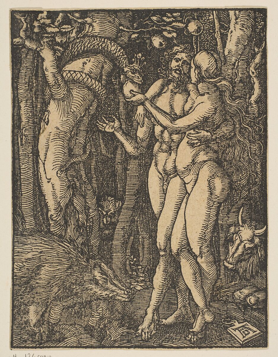 Adam and Eve, from "The Small Passion" (copy), After Albrecht Dürer (German, Nuremberg 1471–1528 Nuremberg), Woodcut 