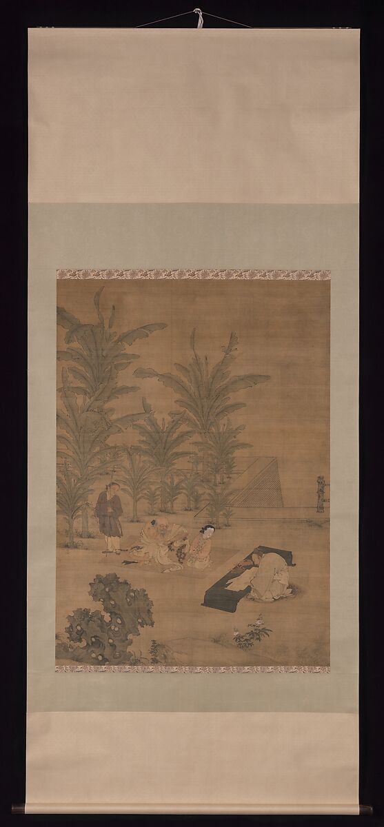 The Scholar Fu Sheng Transmitting the Book of Documents, Du Jin (Chinese, active ca. 1465–1509), Hanging scroll; ink and color on silk, China