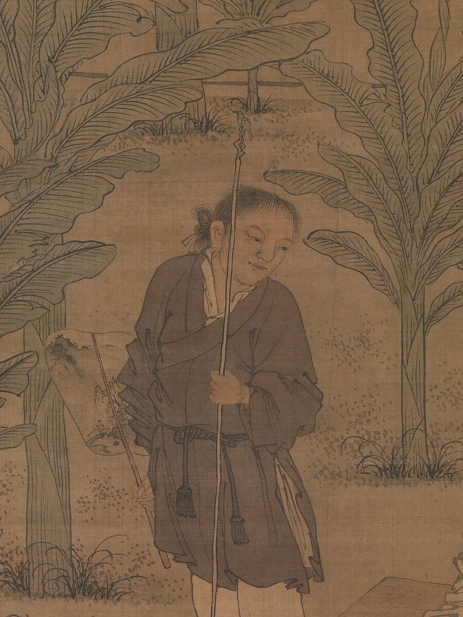 The Scholar Fu Sheng Transmitting the Book of Documents, Du Jin (Chinese, active ca. 1465–1509), Hanging scroll; ink and color on silk, China