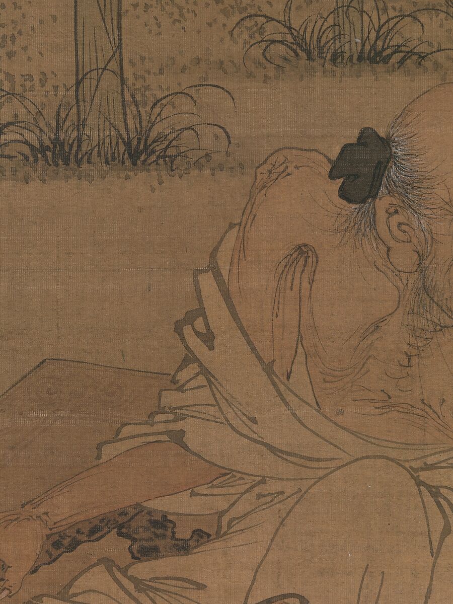 The Scholar Fu Sheng Transmitting the Book of Documents, Du Jin (Chinese, active ca. 1465–1509), Hanging scroll; ink and color on silk, China