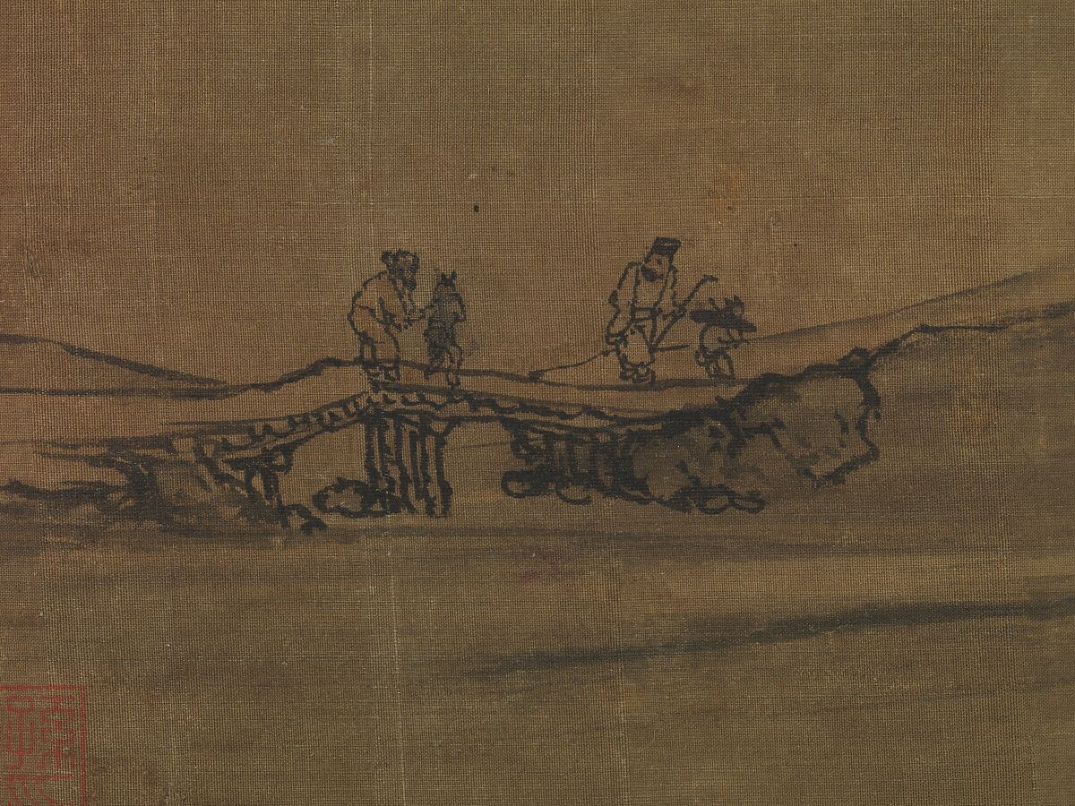 Old Trees, Level Distance, Guo Xi (Chinese, ca. 1000–ca. 1090), Handscroll; ink and color on silk, China