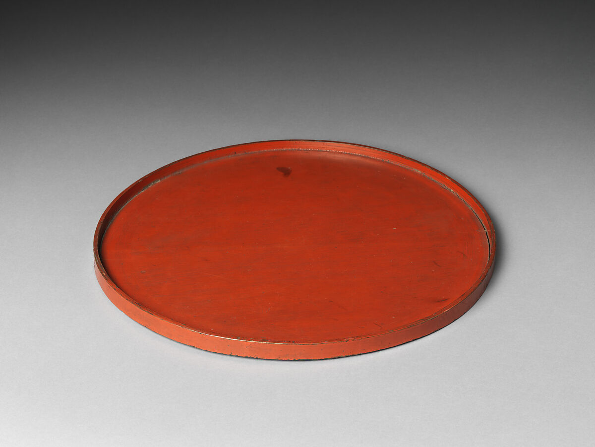 Tray, Red jacquer (Negoro ware), Japan 