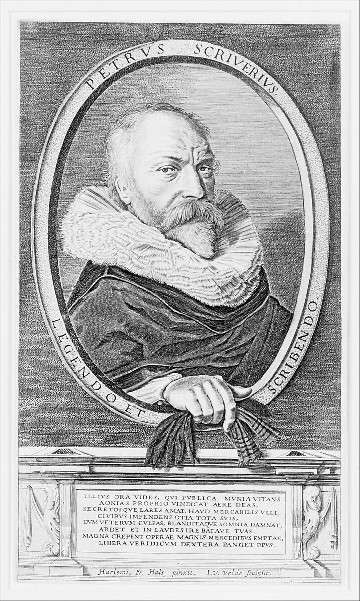 Portrait of Peter Scriverius, Jan van de Velde II  Dutch, Engraving