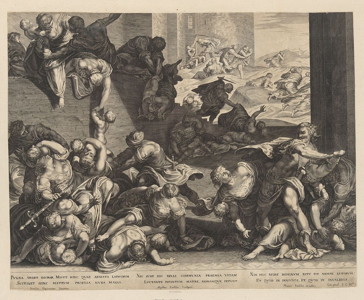 Massacre of the Innocents, Aegidius Sadeler II (Netherlandish, Antwerp 1568–1629 Prague), Engraving; third state of four (Hollstein) 