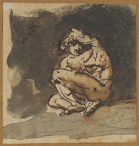 Study of a Male Nude (Althaemenes) Trying to Hide Himself