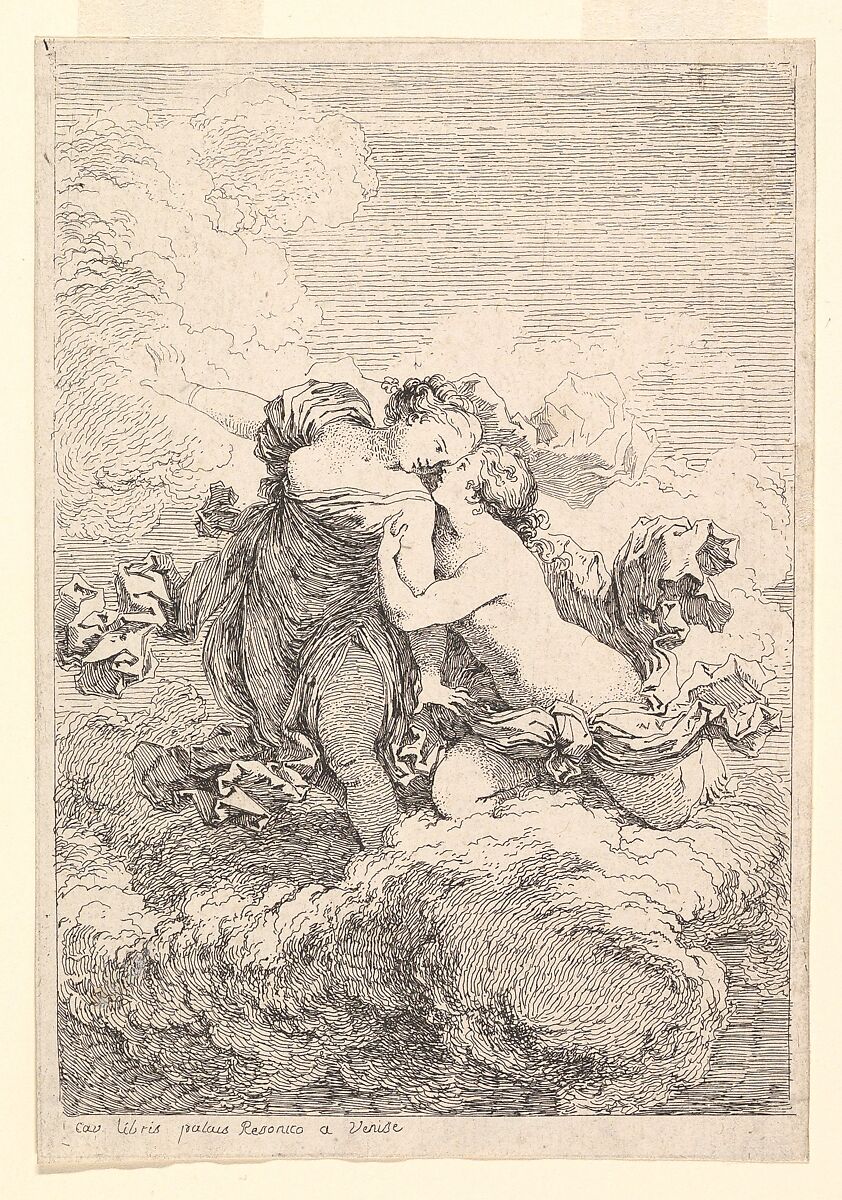 Mythological Scene, possibly Diana Seducing Callisto, Jean Honoré Fragonard (French, Grasse 1732–1806 Paris), Etching, first state of two 
