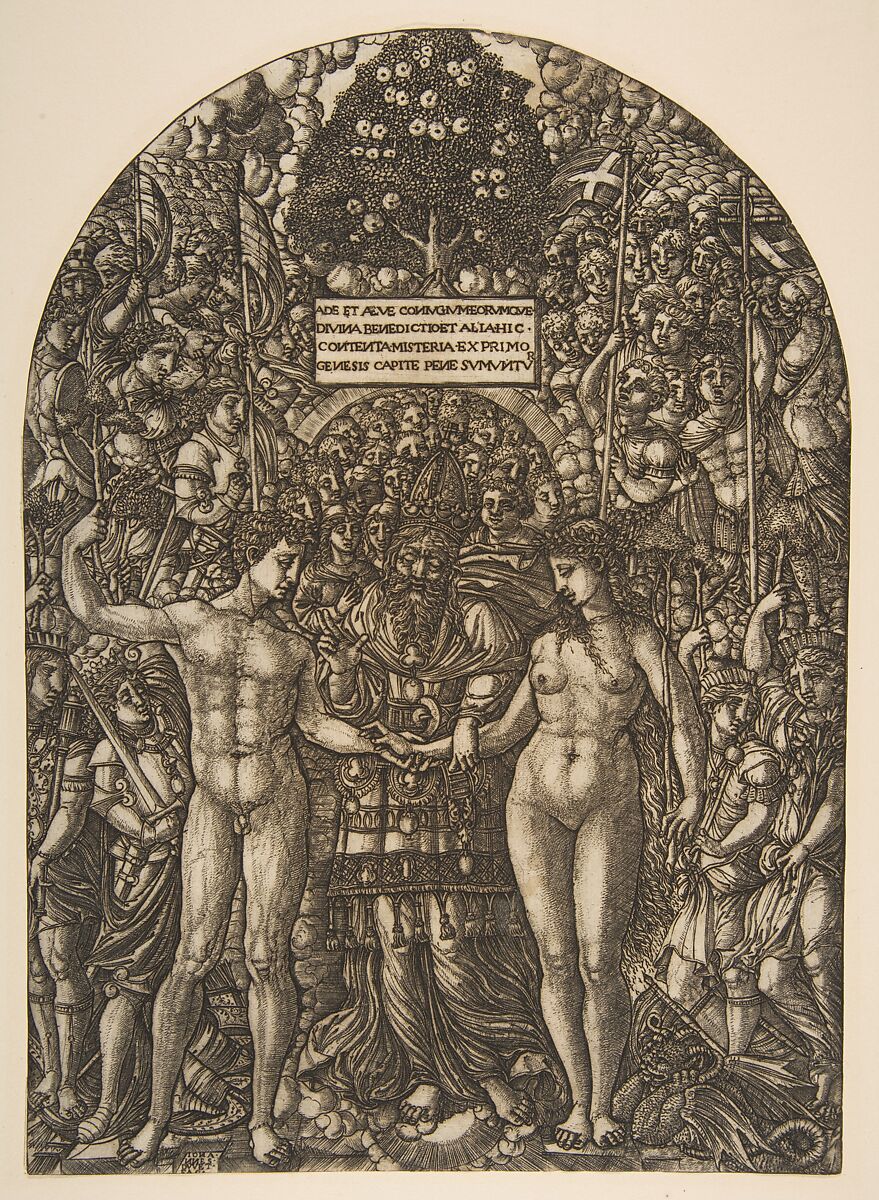 The Marriage of Adam and Eve, Jean Duvet (French, ca. 1485–after 1561), Engraving 