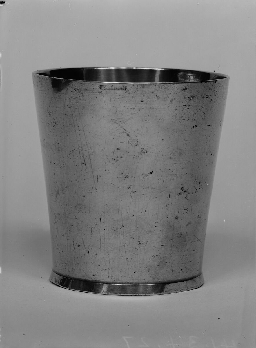 Beaker, Samuel Ely Hamlin (1774–1864), Pewter, American 