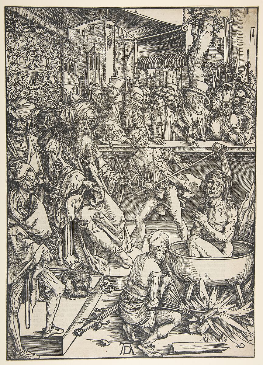 The Martyrdom of Saint John, from The Apocalypse, Albrecht Dürer (German, Nuremberg 1471–1528 Nuremberg), Woodcut 