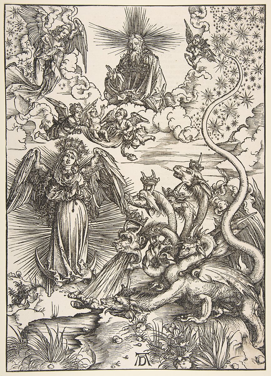 The Apocalyptic Woman, from the Apocalypse series, Albrecht Dürer (German, Nuremberg 1471–1528 Nuremberg), Woodcut 