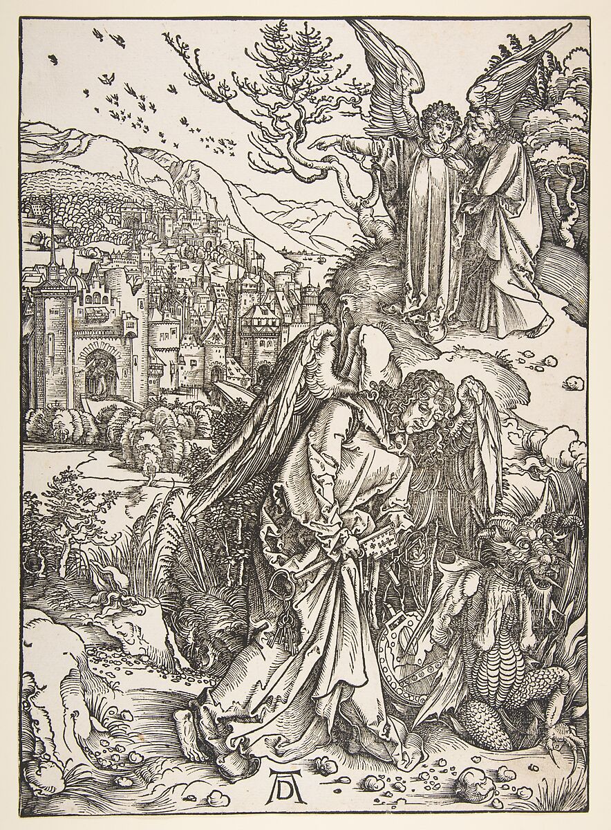 Albrecht Dürer | Angel with the Key to the Bottomless Pit, from